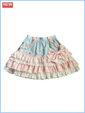 Women's Lolita Ruffled Bow Lace Skirt Kawaii Pleated A-Line Mini